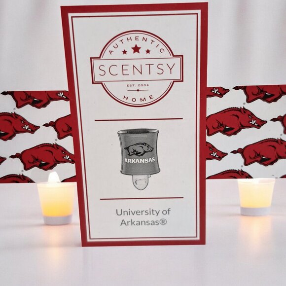 Scentsy University of Arkansas Wax Warmer ~ Campus Collection RARE New Open Box - Picture 7 of 11